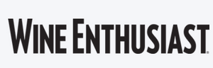 Logo of 'Wine Enthusiast' in bold black text on a light background.