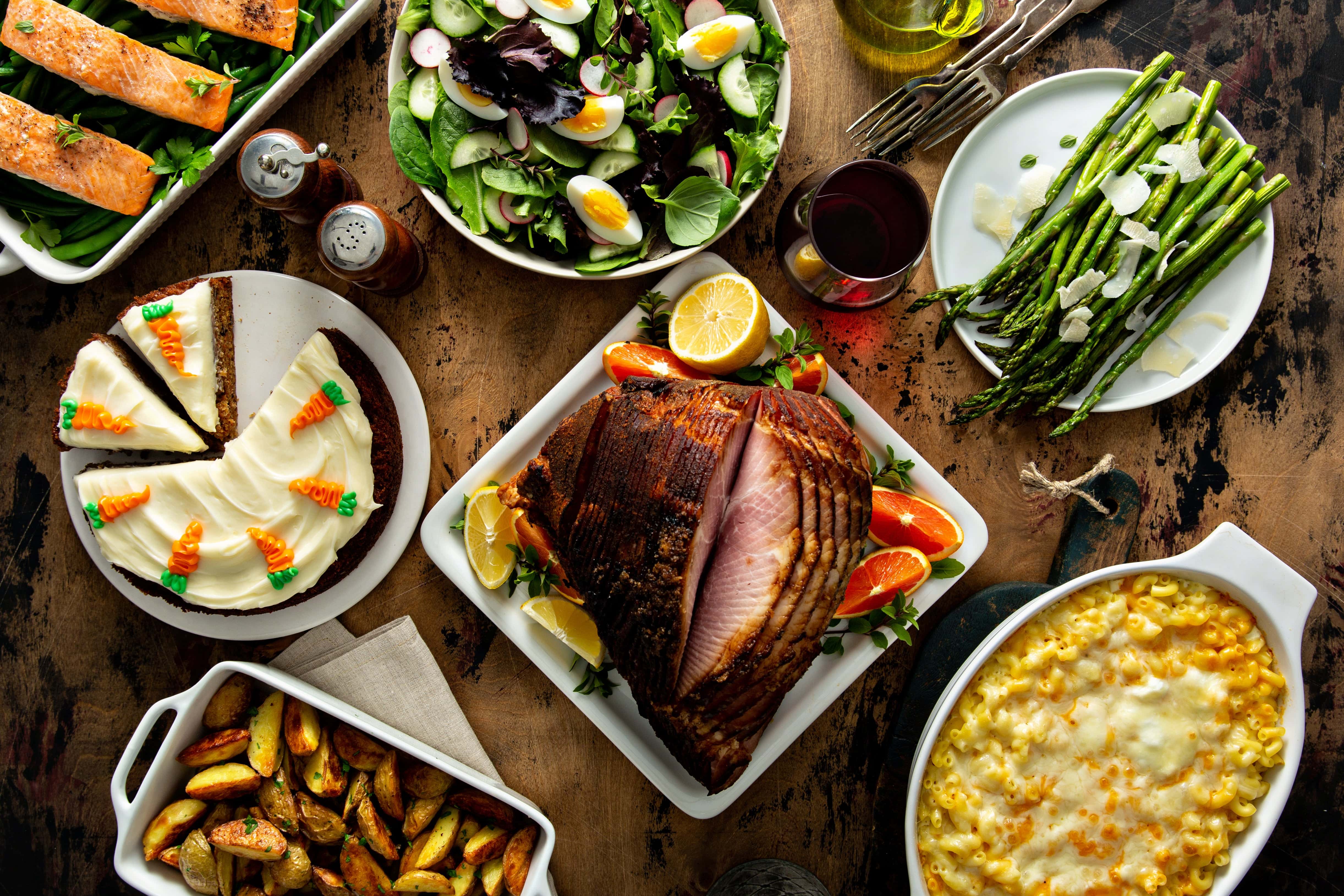 Foods on table
