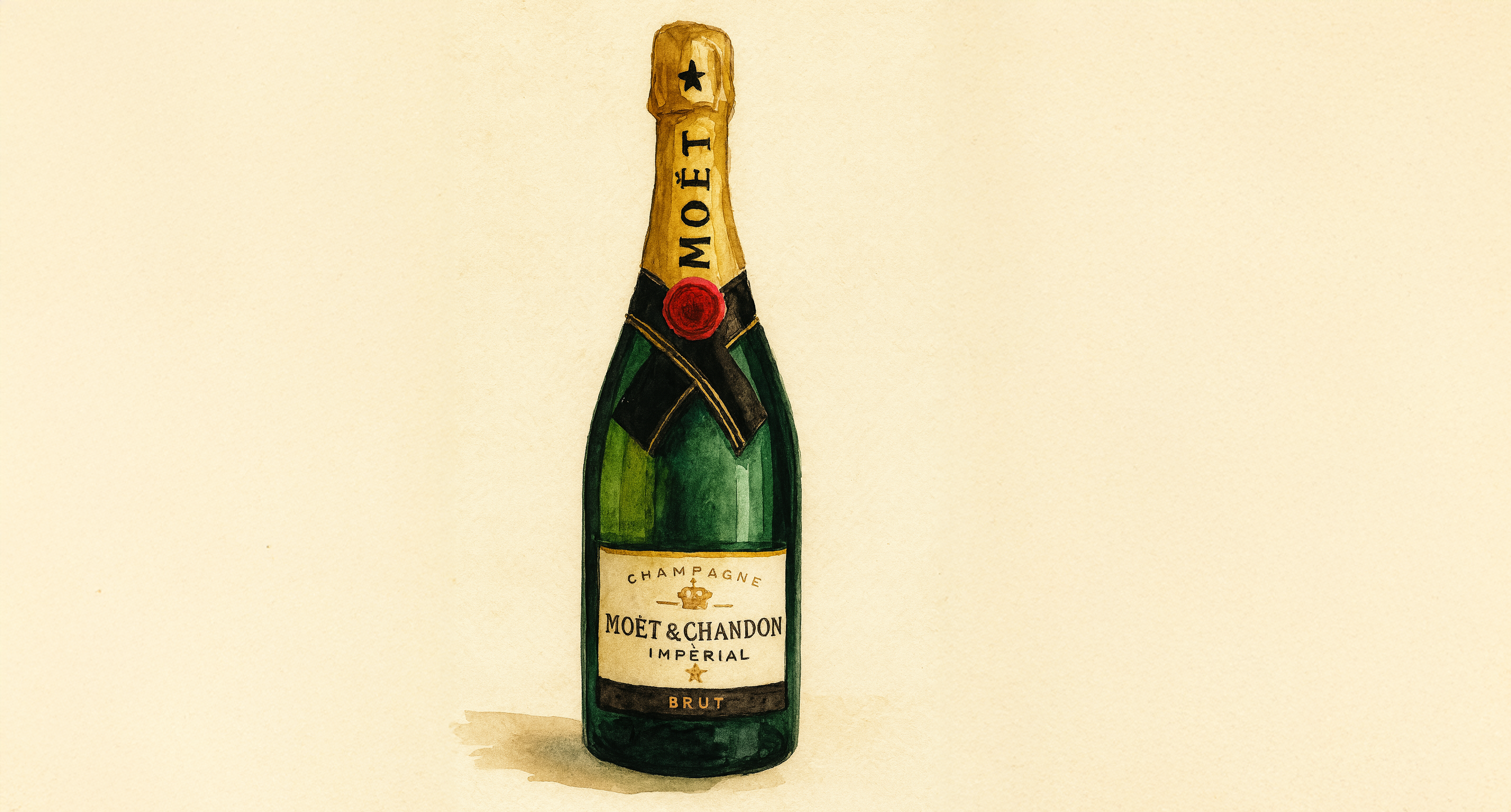 AI generated moet champagne drawing